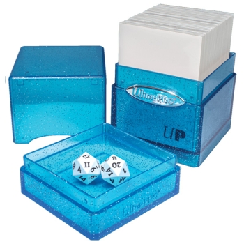 Ultra-Pro-Glitter-Satin-Tower-Blau-with-cards